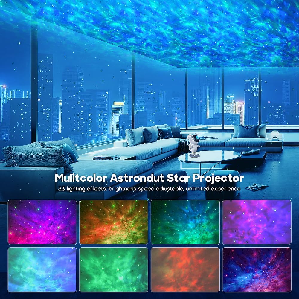 Astronaut Light Projector with Nebula, Astronaut Galaxy Star Projector Starry Night Light, Timer & Remote Control, Bedroom Ceiling Projector, Best Gifts for Children & Adults