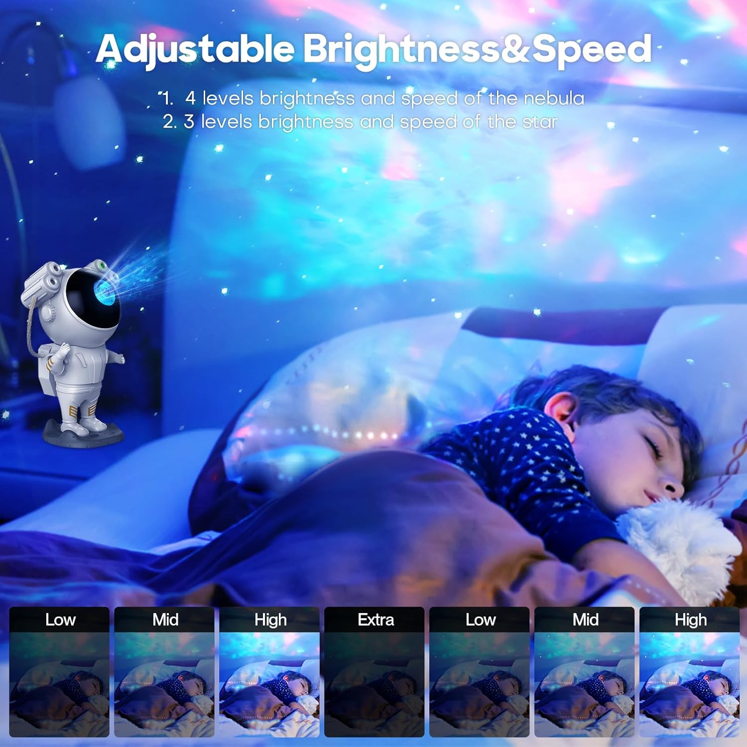 Astronaut Light Projector with Nebula, Astronaut Galaxy Star Projector Starry Night Light, Timer & Remote Control, Bedroom Ceiling Projector, Best Gifts for Children & Adults